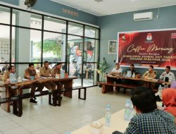 KPU Kampar Laksanakan Coffe Morning Dalam Rangka Sosialisasi Jadwal dan Tahapan Pilkada Serentak Tahun 2024