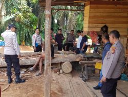 Polsek Siak Hulu Obrak-abrik Sawmil di Wilayah Kecamatan Siak Hulu