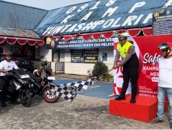 Semarak HUT RI, Satlantas Polres Kampar Touring Dalam Rangka Kampanye Keselamatan