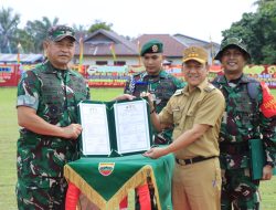 Kasad Jendral TNI Maruli Simanjuntak Tutup Secara Resmi TMMD KE-121 Kodim 0313/KPR di Kampar Kiri