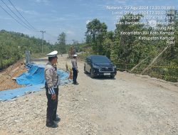 Jalan Yang Amblas Di Lintas Sumbar-Riau KM 106 Akan Dipasang Jembatan Bailey di Atas Lokasi