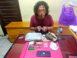 1126,16 Gram Ganja dan 0,25 Gram Sabu-sabu Diamankan Dari Pria Gondrong