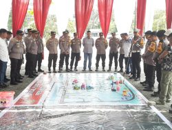 Kapolres Pimpin Apel Pengecekan dan TFG Jelang Penetapan Paslon Pilkada 2024 dan Cabut Nomor Urut Paslon.
