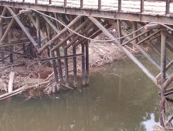 Jembatan Sei Kotuo IV Memperihatinkan, Warga Kampar Kiri Minta Pemda Kampar Segera Perbaiki