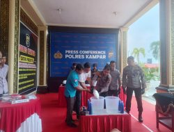 3,4 Kilo Sabu-sabu di Blender dan Dilarutkan Polres Kampar