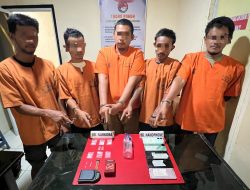 Terlibat Narkoba, 5 Orang Diamankan di Muara Jalai, 6,62 Gram Sabu Diamankan!
