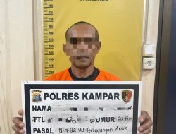 Pensiunan PNS Cabuli Remaja Hingga Pendarahan, Pelaku Diringkus Polres Kampar 