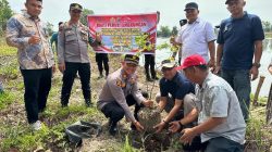 Polsek Tambang Bakti Peduli Lingkungan Penanaman 790 Bibit Pohon Dalam Rangka Hari Bhayangkara Ke-79