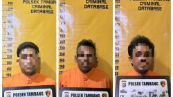 Polsek Tambang Ringkus Tiga Pencuri Atap Seng di Perumahan Mutiara Aishafa