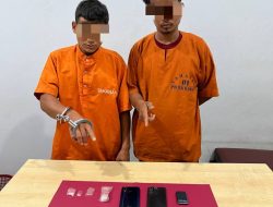 Grebek Saat Transaksi Narkoba, Dua Pelaku Diseret ke Polsek Kampar