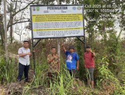 Tegas! Polsek Tambang Kembali Pasang Peringatan Larangan Kegiatan di Areal Bekas Karhutla