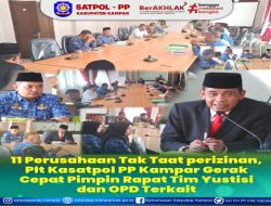 11 Perusahaan Tak Taat perizinan di Kampar, Ini Dilakukan Satpol PP Kampar!