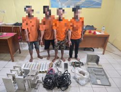 Polsek Tapung Sikat Komplotan Pencuri Komponen, Rugikan Perusahaan Hingga Ratusan Juta!