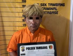 Pria Pirang Nekat Curi HP Anggota Polisi, Pelaku Pasrah Saat Dibekuk Polsek Tambang 