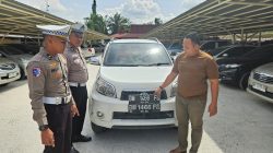 Satlantas Kampar Tindak Kendaraan dengan TNKB Tidak Sesuai Ketentuan
