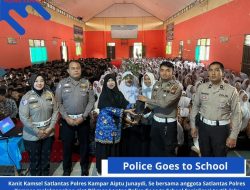 Police Goes To School di SMA N 1 Kampar Timur, Satlantas Polres Kampar Tanamkan Budaya Tertib Lalu Lintas dan Peduli Lingkungan