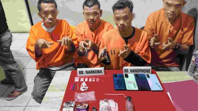 Empat Pelaku Narkoba di Tangkap di Pondok Kolam Ikan, Begini Kronologisnya!