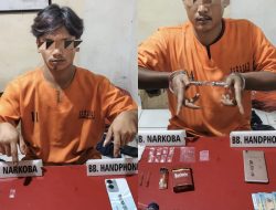 Kurir dan Pengedar Sabu-Sabu Ditangkap Satresnarkoba Polres Kampar di Desa Sungai Tarap!