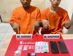 Satresnarkoba Polres Kampar Tangkap Dua Pelaku Narkoba di Pasar Teratak