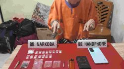 Polres Kampar Tangkap Pelaku Narkoba di Desa Pandau Jaya Sita 7,76 Gram Sabu-sabu 