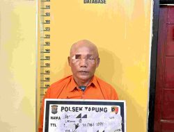 Polsek Tapung Sikat Pelaku dan 29 Paket Sabu-sabu Pada Warga Muara Mahat Baru