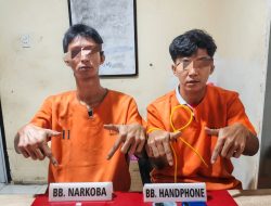 Dua Pelaku Narkoba Dibekuk Polisi di Depan Hotel Altha Bangkinang 
