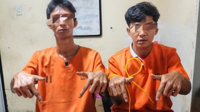 Dua Pelaku Narkoba Dibekuk Polisi di Depan Hotel Altha Bangkinang 