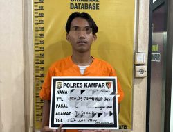 Cabuli Pelajar SMP Lima Kali, Pria 20 Tahun Ditangkap Polres Kampar 