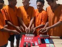 Diduga Pesta Sabu-sabu, Lima Pelaku Dibekuk Polsek Tapung