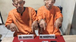 Dua Pelaku Narkoba di Desa Ridan Permai Ditangkap Satresnarkoba Polres Kampar 