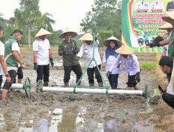 Bupati Kampar Canangkan Gerakan Tanam PADI Sawah Di Gapoktan Karya Indah Desa Empat Balai, Dorong Swasembada Pangan Dan Modernisasi Pertanian
