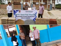 PT Tasma Puja Salurkan Bantuan Rehabilitasi Ruangan Kelas SDN 017 Kampar