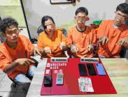 Empat Pelaku Narkoba di Cokok Polisi di Desa Bukit Payung