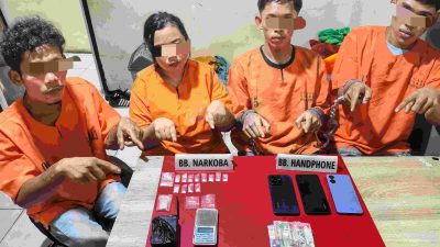 Empat Pelaku Narkoba di Cokok Polisi di Desa Bukit Payung