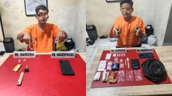 Kurir dan Pengedar Narkoba di Tangkap di Desa Sawah, Sita Sabu-sabu dan Pil Ekstasi