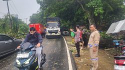 Respon Cepat Polsek Kampar: Pohon Tumbang Akibat Angin Kencang di Km 54 Langsung Dibereskan, Jalan Kembali Normal