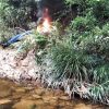 Polsek Kampar Kiri Tertibkan PETI di Sungai Batang Bio Desa Tanjung Permai 