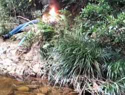 Polsek Kampar Kiri Tertibkan PETI di Sungai Batang Bio Desa Tanjung Permai 