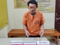 Ingin Transaksi Sabu-sabu, Polsek Kampar Kiri Hilir Tangkap Pelaku di Pinggir Jalan Desa Sungai Simpang Dua